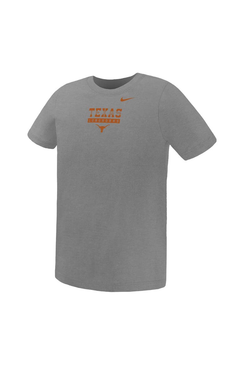 Preschool Nike Gray Texas Longhorns Name Bar Legend Dri-FIT T-Shirt, Alternate, color, Gray