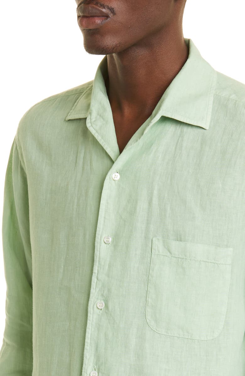 Loro Piana Andre Arizona Linen Button-Up Shirt, Alternate, color,