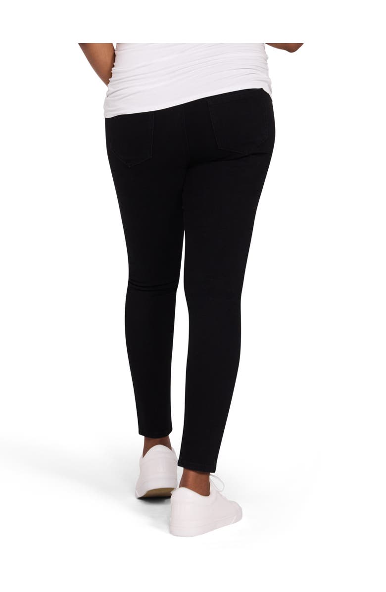 MOTHERHOOD MATERNITY Secret Fit Ankle Length Skinny Jeans, Alternate, color, Black