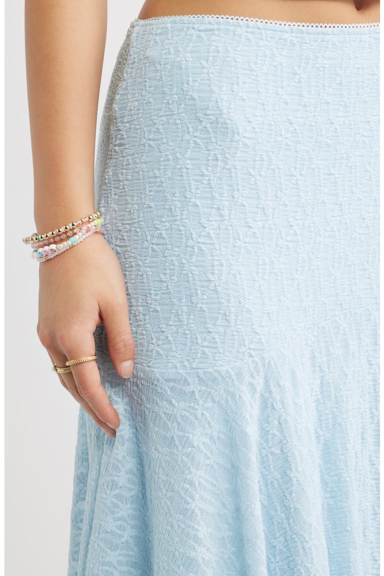 Lace Handkerchief Midi Skirt, Alternate, color, BLUE SKYRIDE