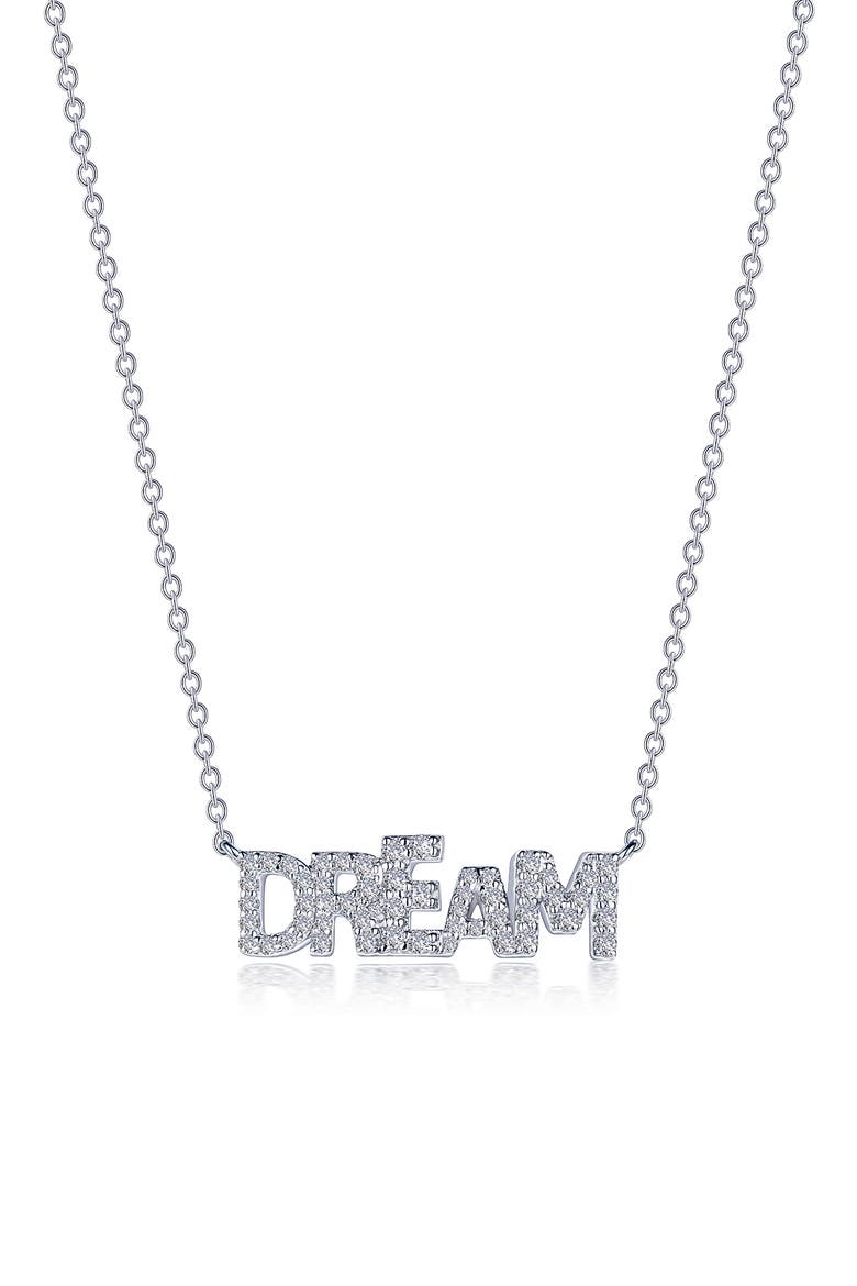 Pavé Simulated Diamond 'Dream' Pendant Necklace, Main, color, SILVER