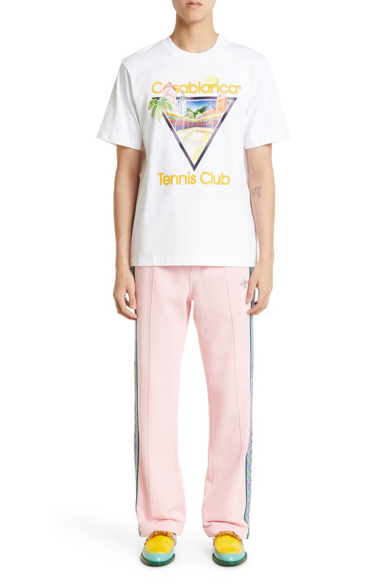 Casablanca Laurel Tape Organic Cotton Sweatpants, Alternate, color,