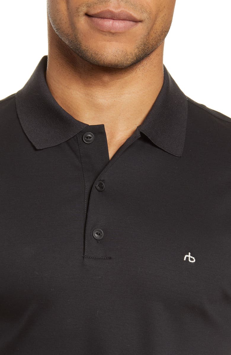 rag & bone Interlock Slim Fit Heathered Polo Shirt, Alternate, color,