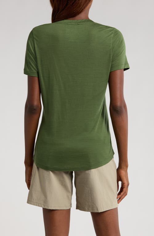 Smartwool Ultralite V-neck Short Sleeve T-shirt In Fern Green