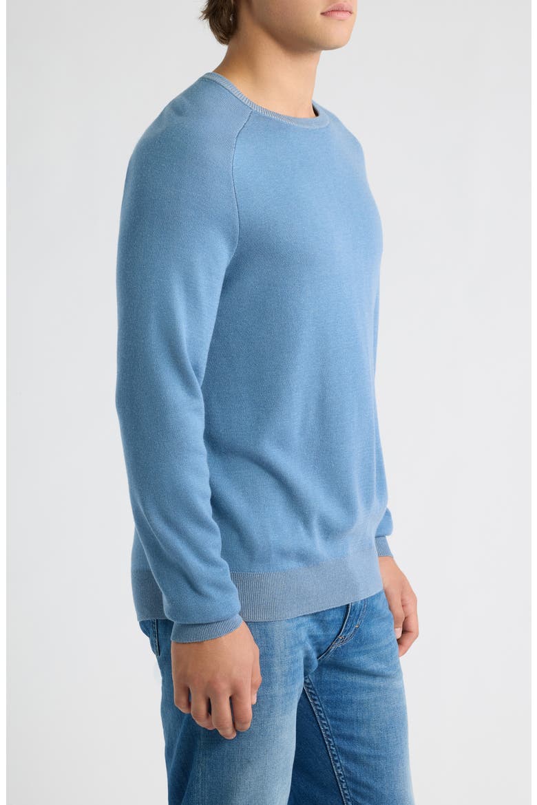 Plaited Crewneck Sweater, Alternate, color, CLUB BLUE