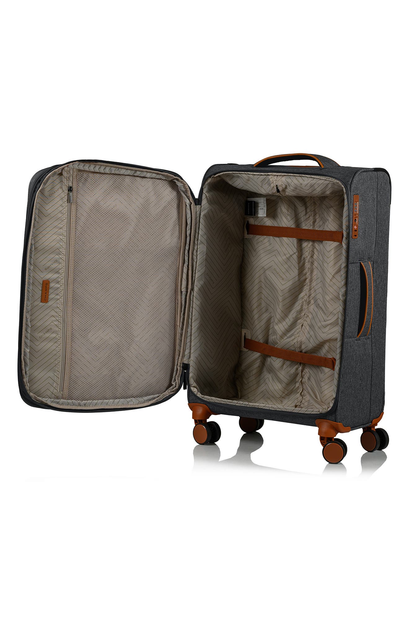 CHAMPS Classic II Collection Luggage 3-Piece Set, Alternate, color, Black