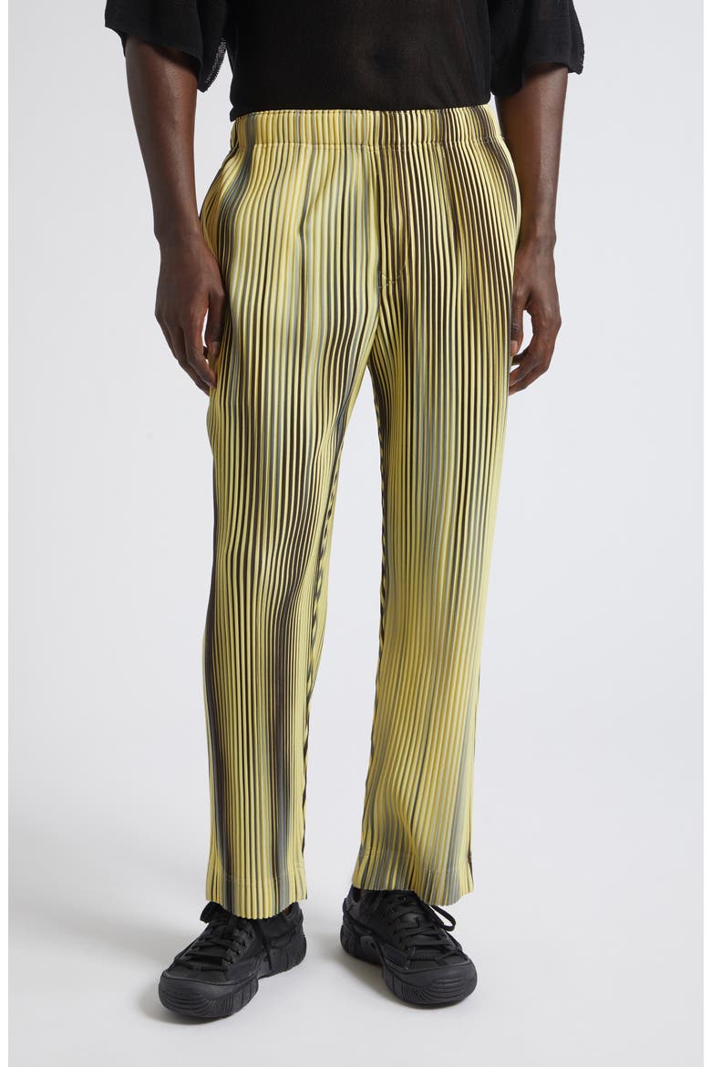 Blend of Lights Pleated Crop Pants, Main, color, YELLOW