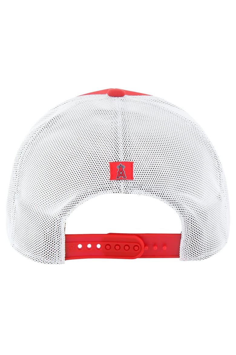 Men's '47 Red Los Angeles Angels Downburst Trucker Adjustable Hat, Alternate, color, Red