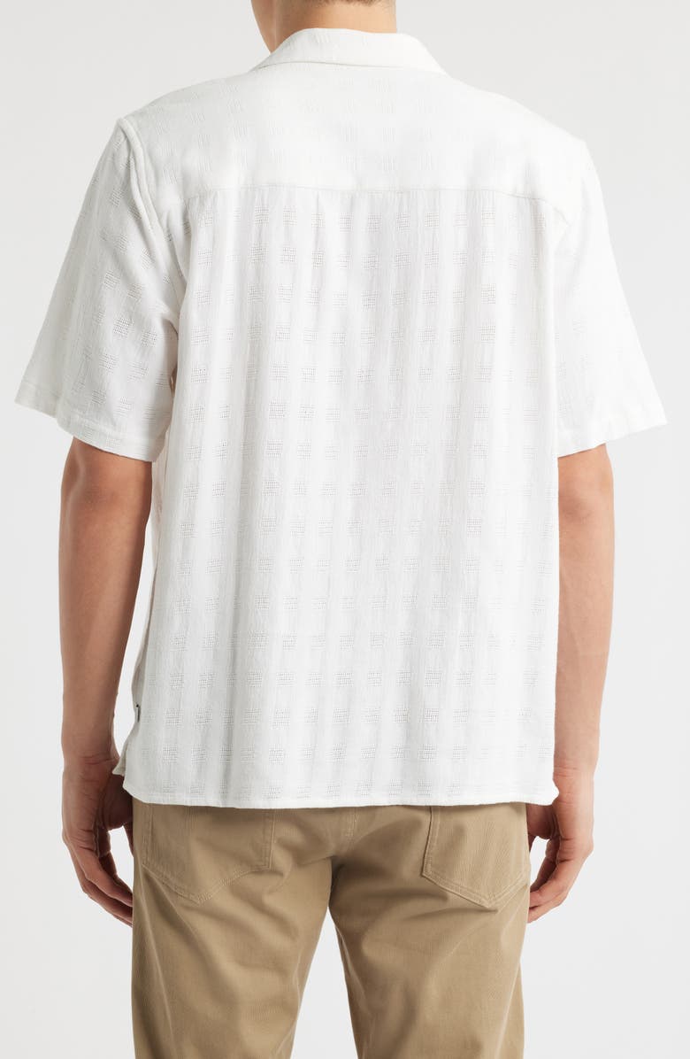 Wax London Didicot Open Weave Cotton Camp Shirt, Alternate, color, Ecru