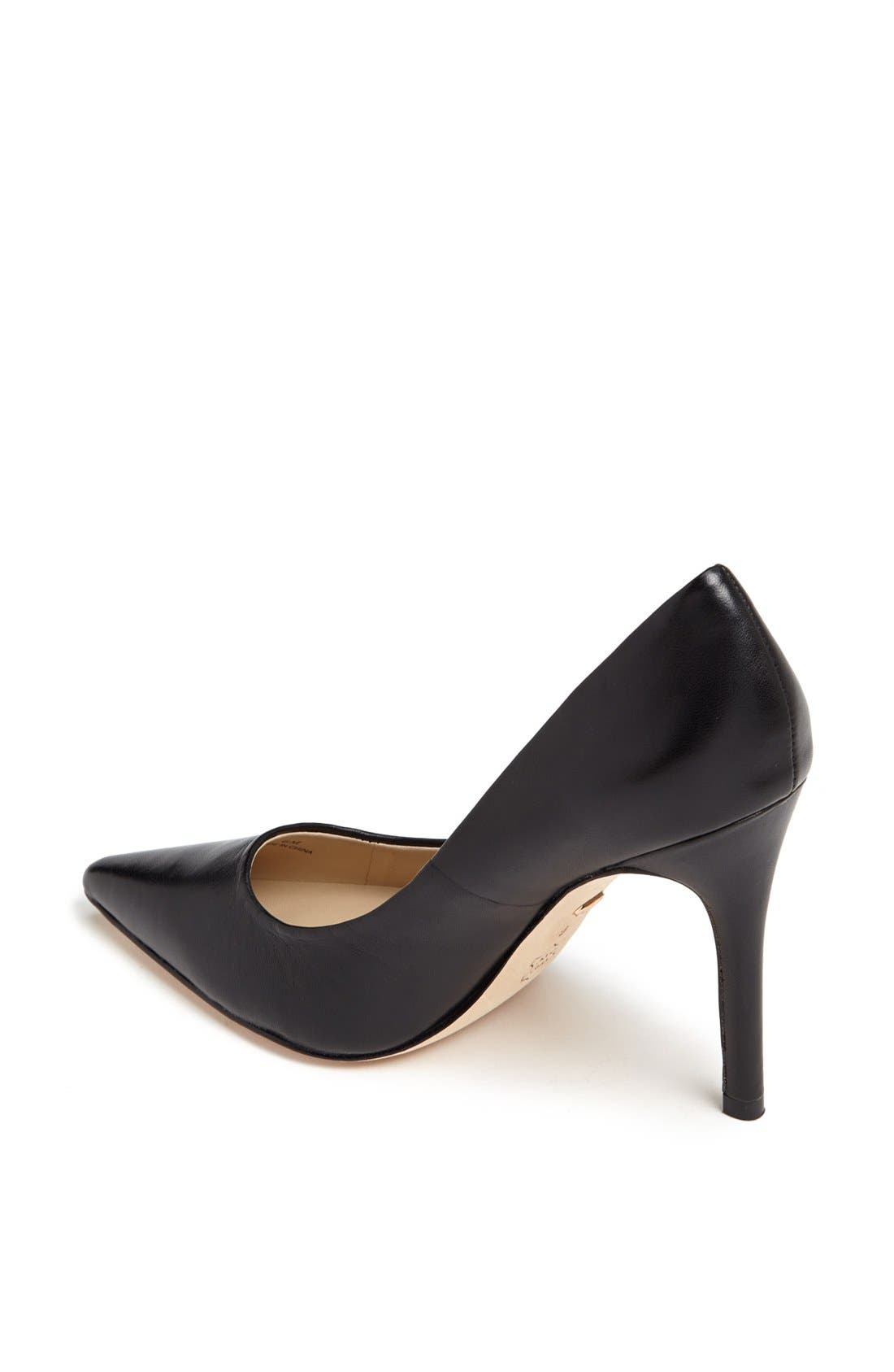 Charles David 'Katya' Leather Pump, Alternate, color, BLACK