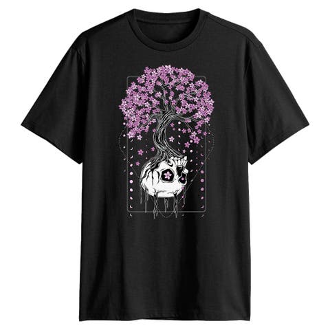 Men's Lost Gods Skull Tree Growth  Graphic T-Shirt