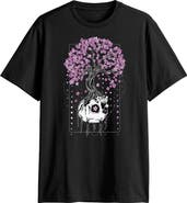Lost Gods Men's Lost Gods Skull Tree Growth Graphic T-Shirt