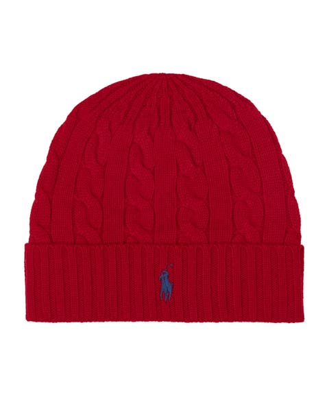 Cashmere Blend Cable Beanie