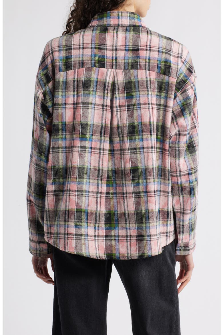 Paris Patch Plaid Shirt, Alternate, color, PINK