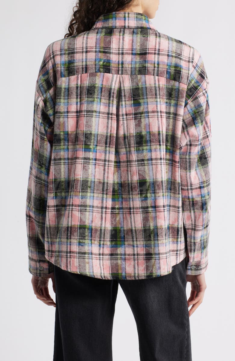 NIKKI LUND Paris Patch Plaid Shirt, Alternate, color, Pink