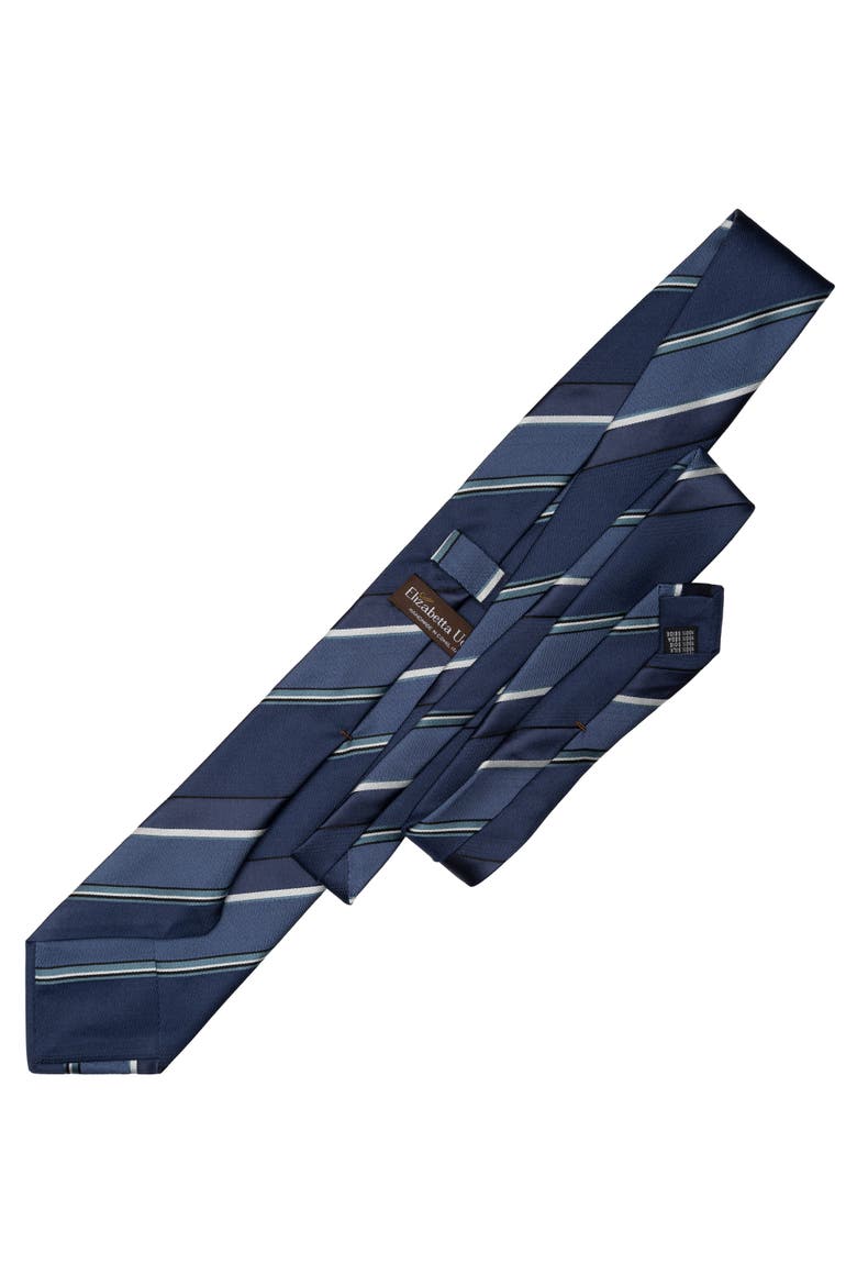 Rufino - Extra Long Silk Jacquard Tie for Men, Alternate, color, Marine Blue