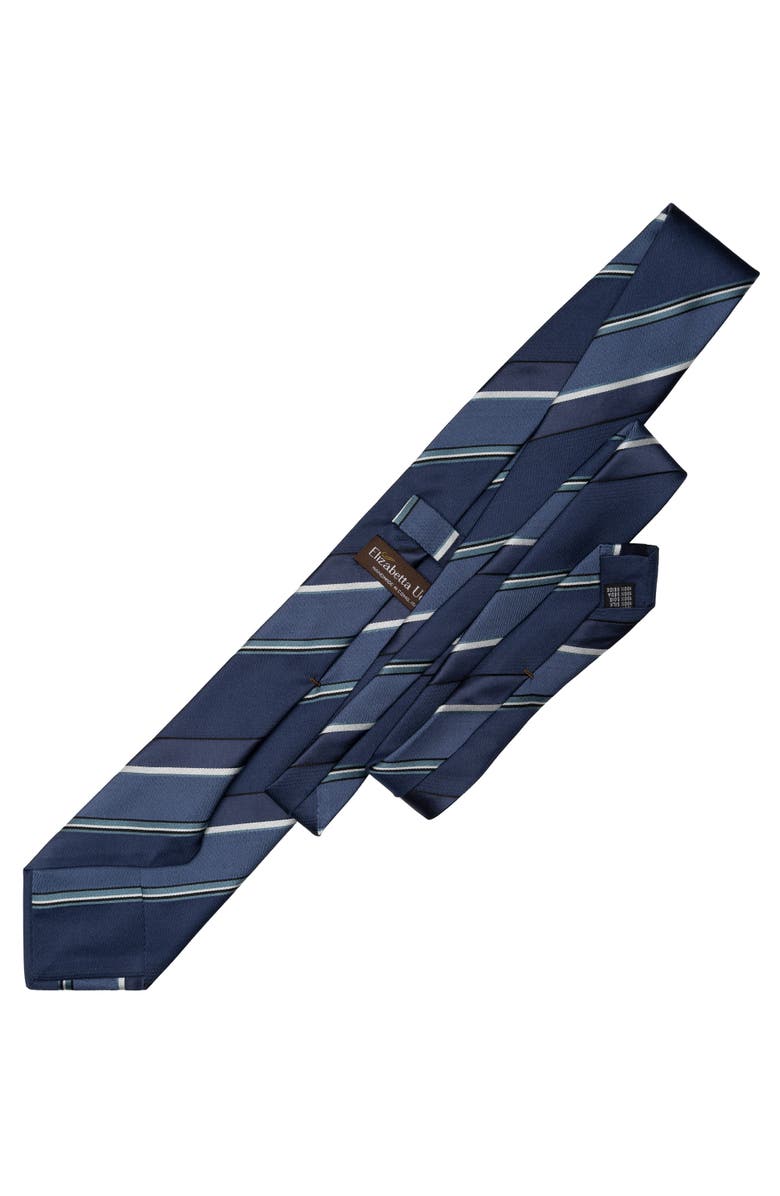 Elizabetta Rufino - Extra Long Silk Jacquard Tie for Men, Alternate, color, Marine Blue