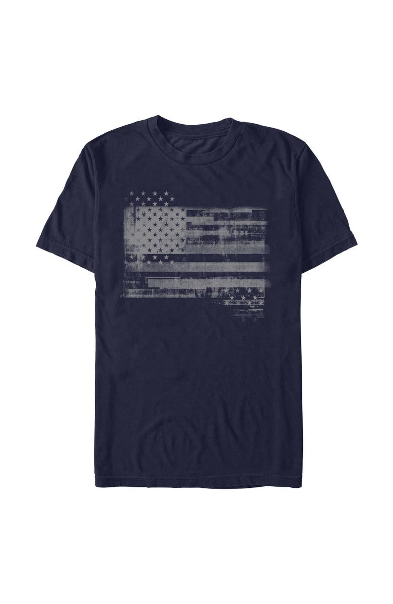 Lost Gods Men's Lost Gods Monochromatic American Flag Graphic T-Shirt, Main, color, Navy Blue