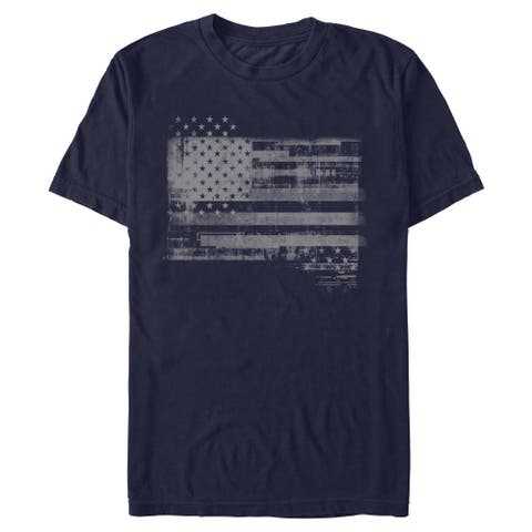 Men's Lost Gods Monochromatic American Flag  Graphic T-Shirt