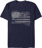 Lost Gods Men's Lost Gods Monochromatic American Flag  Graphic T-Shirt