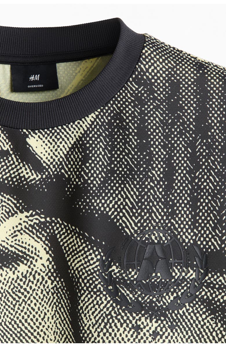 H&M Oversized boxy printed t-shirt, Alternate, color, Light Green/33