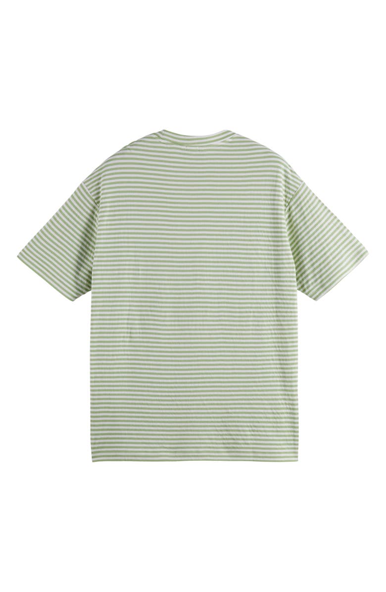 Scotch & Soda Relaxed Fit Stripe Pocket T-Shirt, Alternate, color, Pistachio Stripe