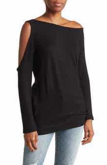 GO COUTURE Cold Shoulder Top