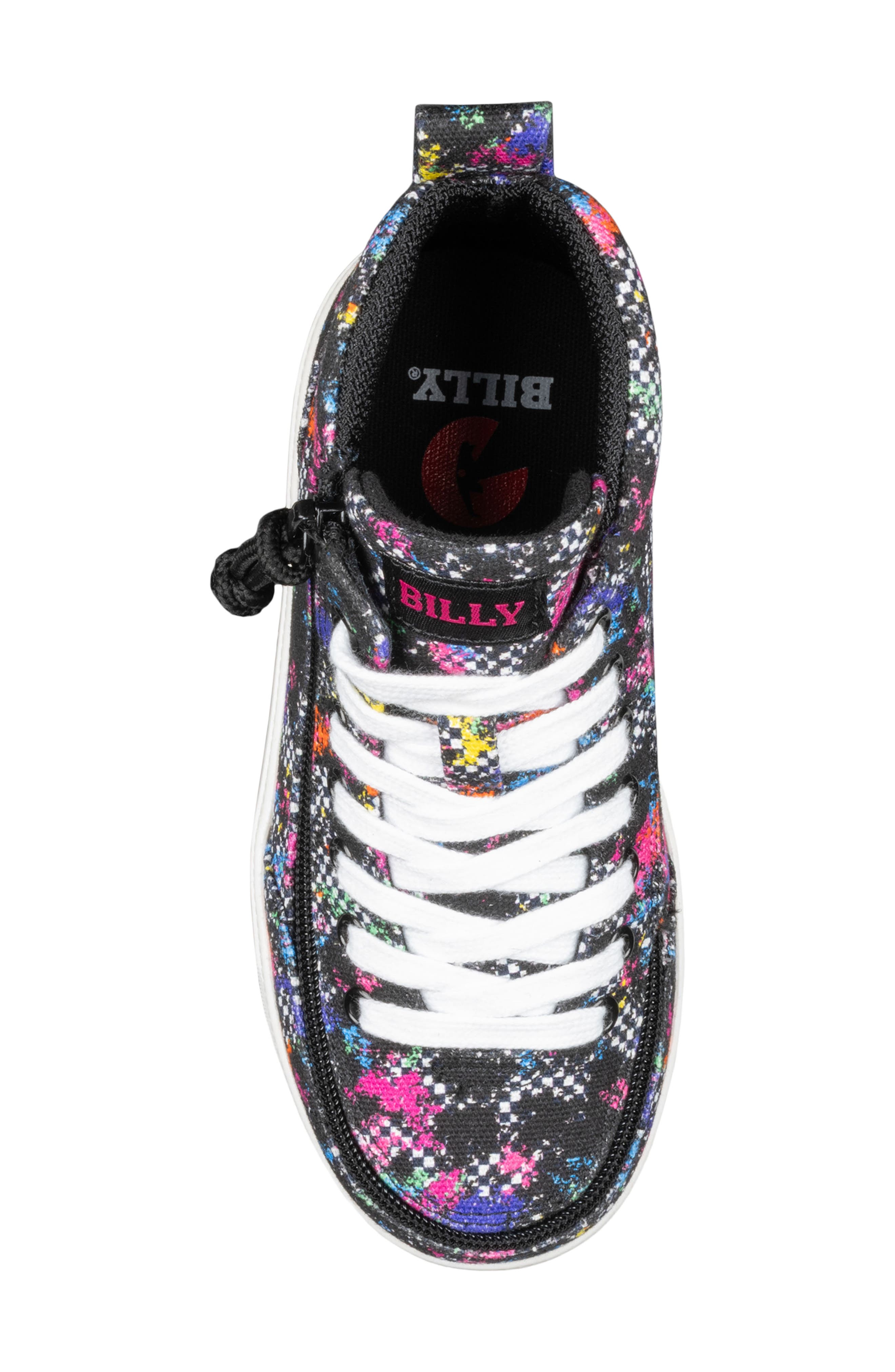 BILLY Footwear Kids' Sk8ter Zip Around Sneaker, Alternate, color, Rainbow Sk8ter Multi