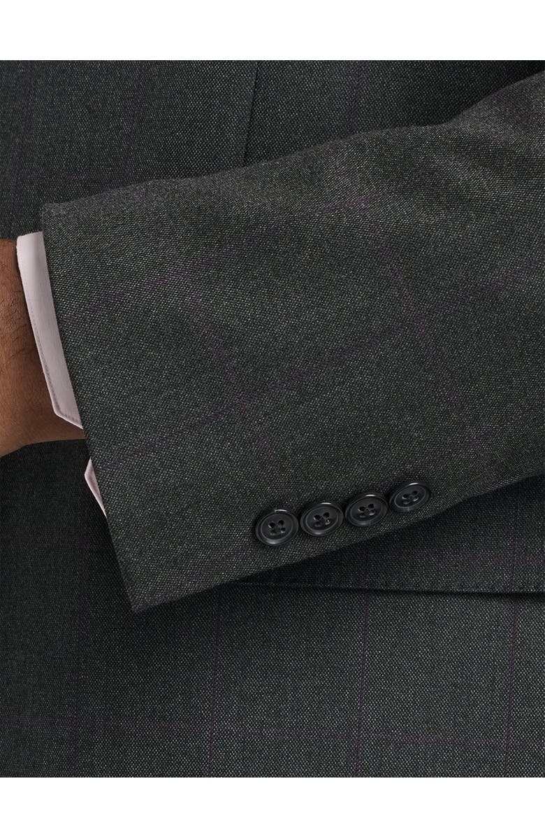 Tallia Windowpane Suit Jacket, Alternate, color, Charcoal