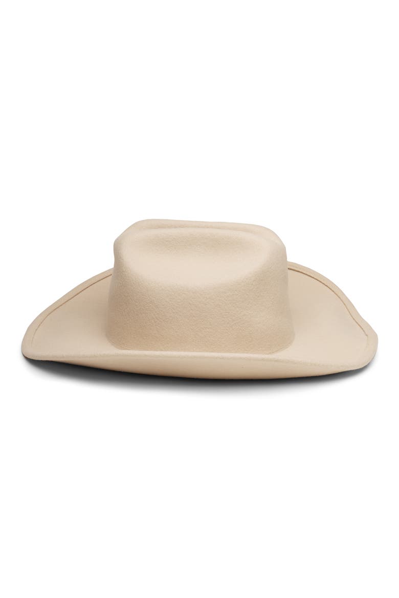 Felted Wool Cowboy Hat, Alternate, color, OATMEAL