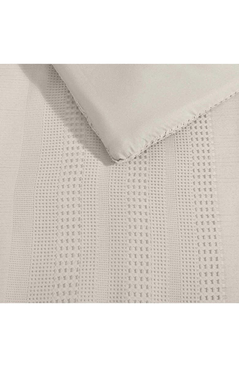 Kenneth Cole Variegated Waffle Cotton Duvet & Sham Set, Alternate, color, 