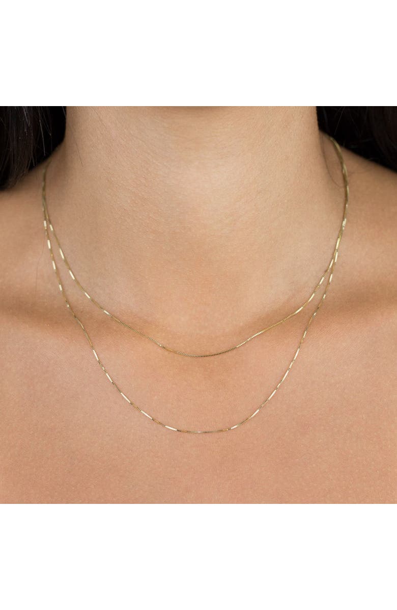 BY ADINA EDEN Box Chain Necklace 14K, Alternate, color, 14K Gold - 18 Inch