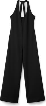 MANGO TEEN Halter Neck Jumpsuit