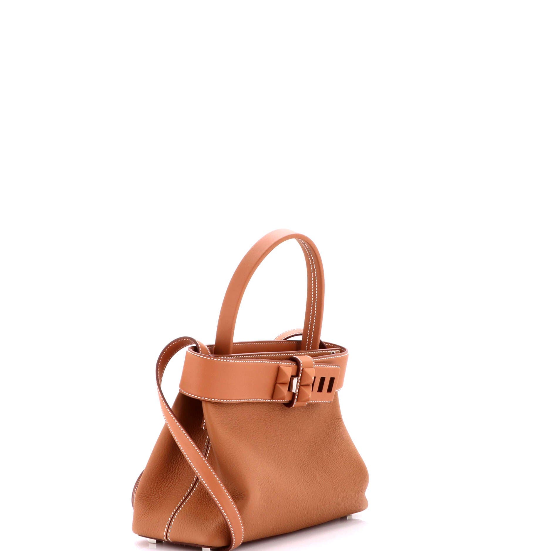 Pre-Owned Hermes Medor Handbag Togo, Alternate, color, Gold