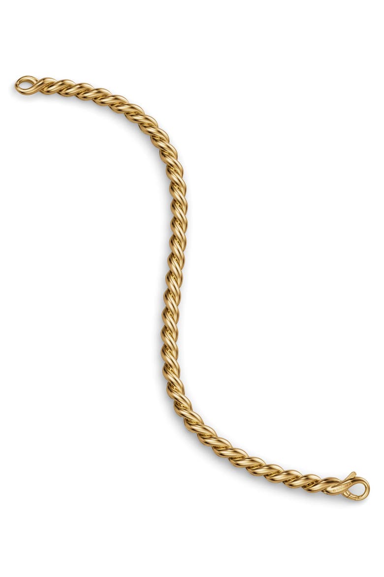 Men's Sculpted Cable 18K Gold Chain Bracelet, Alternate, color, GOLD