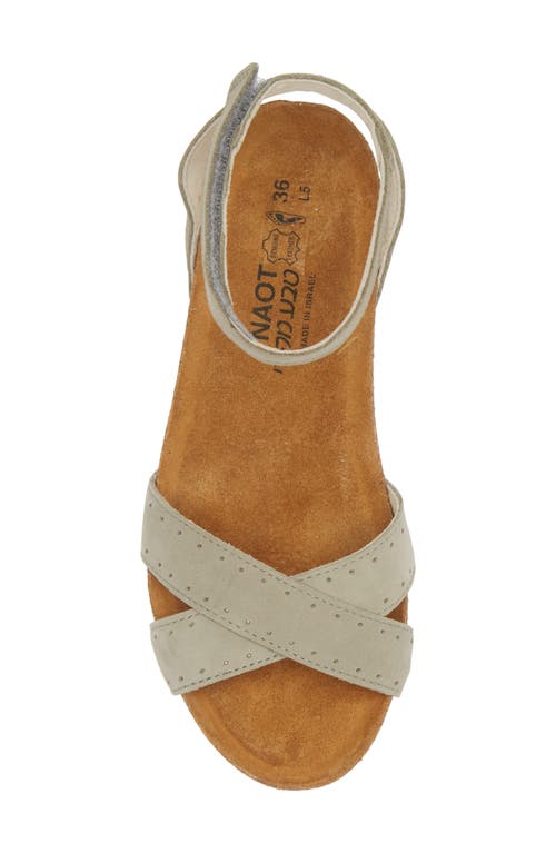 Naot Wand Wedge Sandal In Sage Nubuck