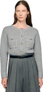 SANDRO Cardigan with contrast stitching