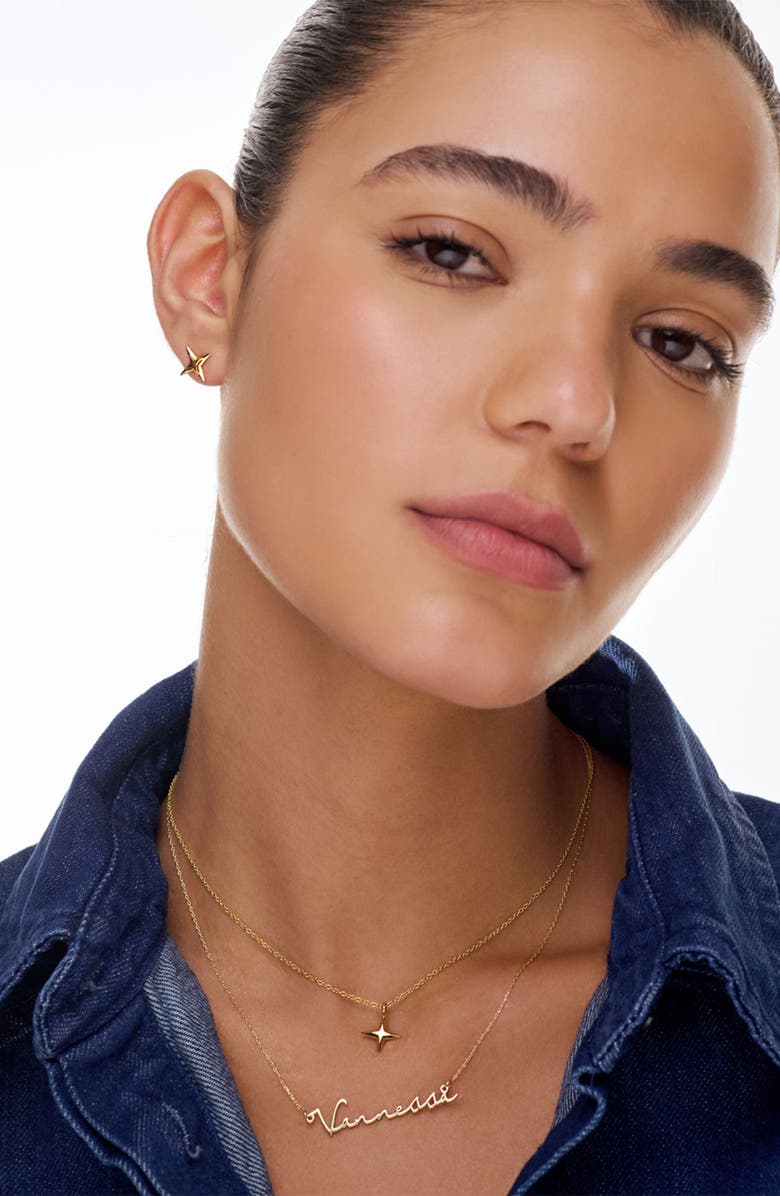 Oak & Luna Northern Star Necklace, Alternate, color, Gold Vermeil