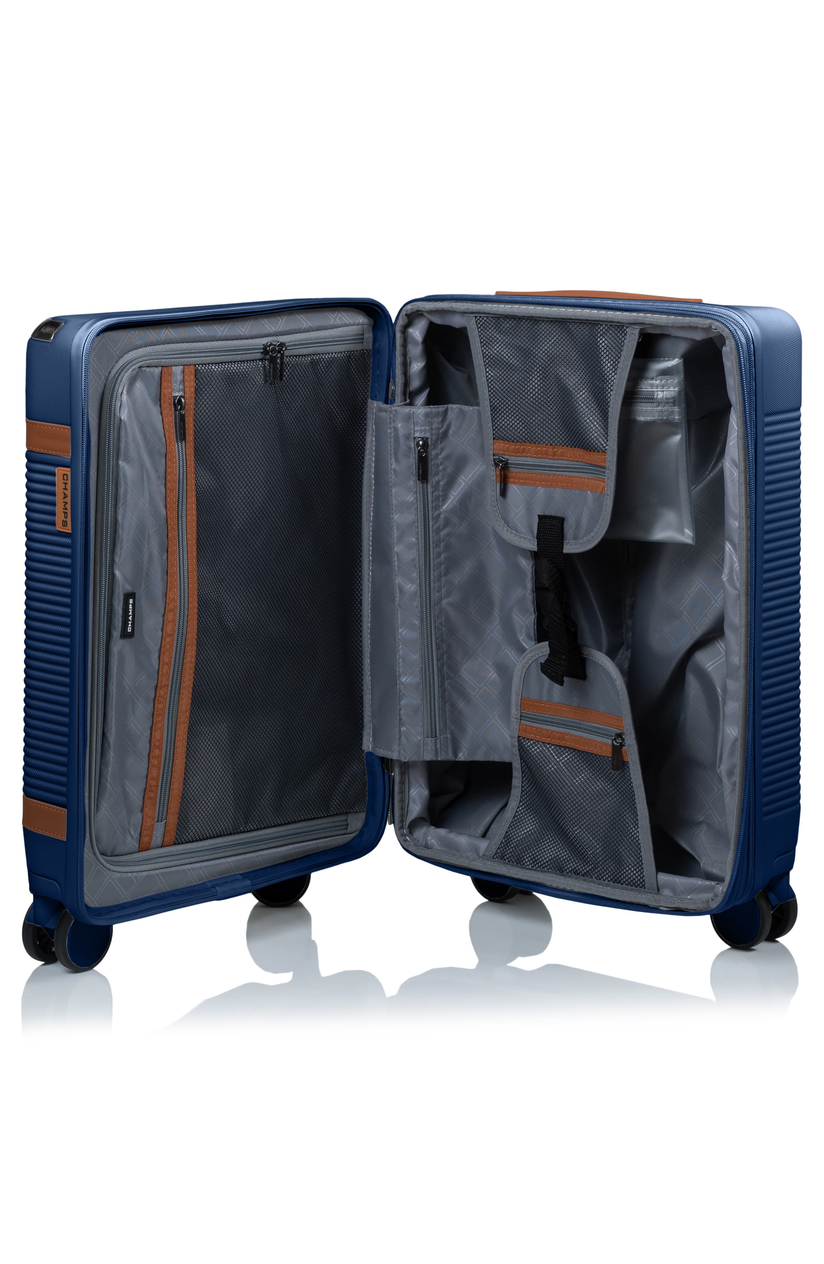 CHAMPS Vintage III Hardside 3-Piece Luggage Set, Alternate, color, Navy