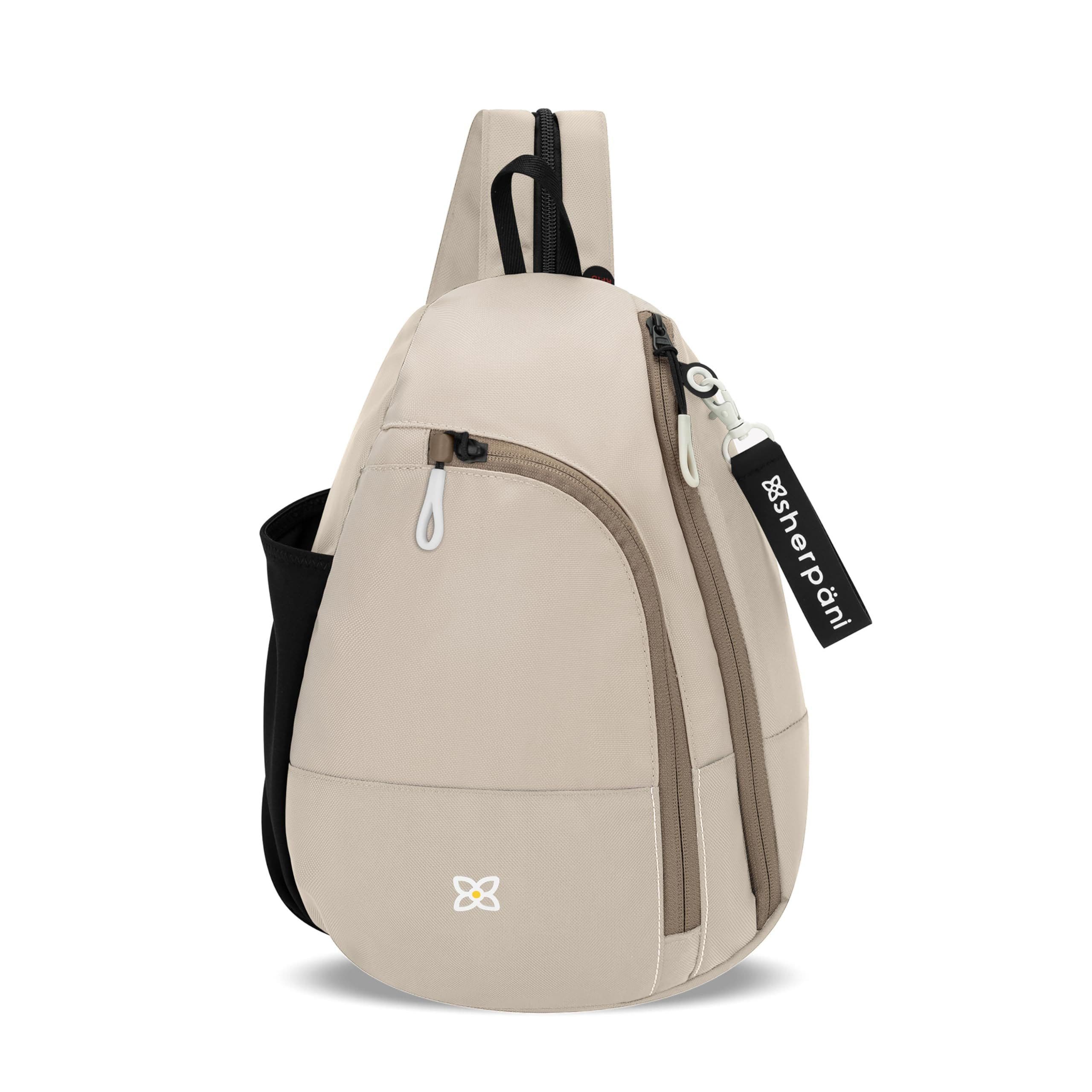 Sherpani Wayfarer, Small Convertible Sling Backpack, 8l Travel Bag, Shoulder Sling Purse, Travel Gif In Neutral