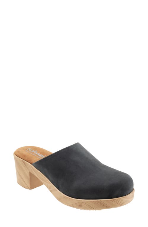 SoftWalk® Felida Platform Mule in Navy Nubuck at Nordstrom, Size 11