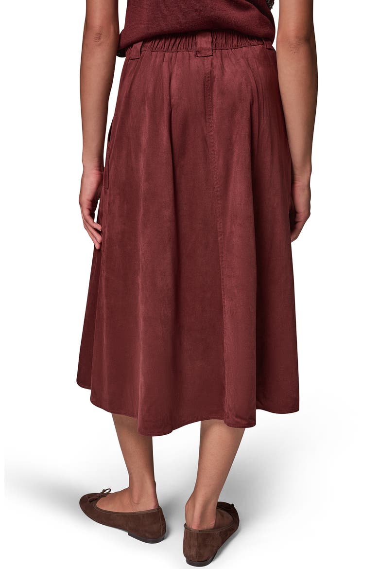 Faux Suede Patch Pocket Skirt, Alternate, color, BLK CHERRY