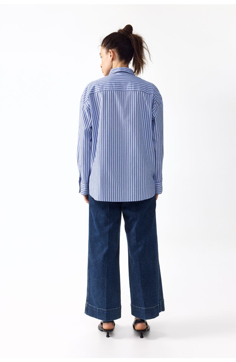 H&M Mama Wide High Waist Ankle Jeans, Alternate, color, Dark Denim Blue