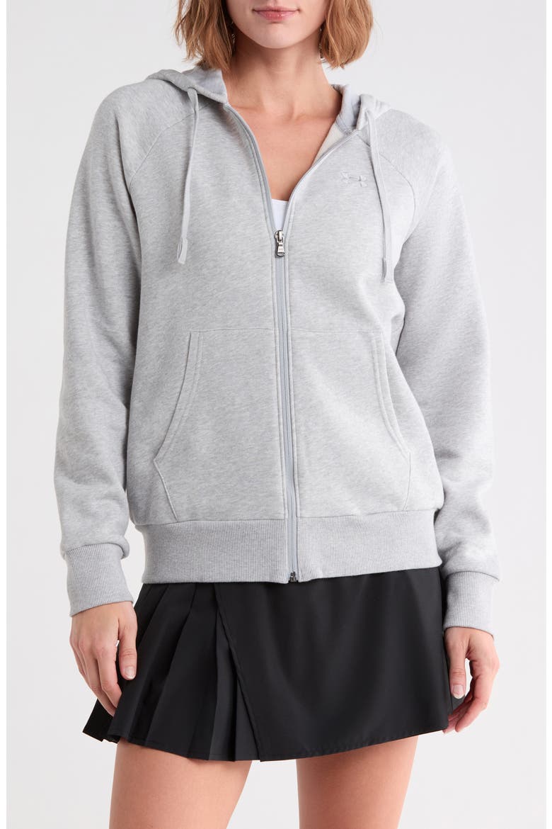 Rival Fleece Full Zip Hoodie, Main, color, MOD GRAY LIGHT HEATHER