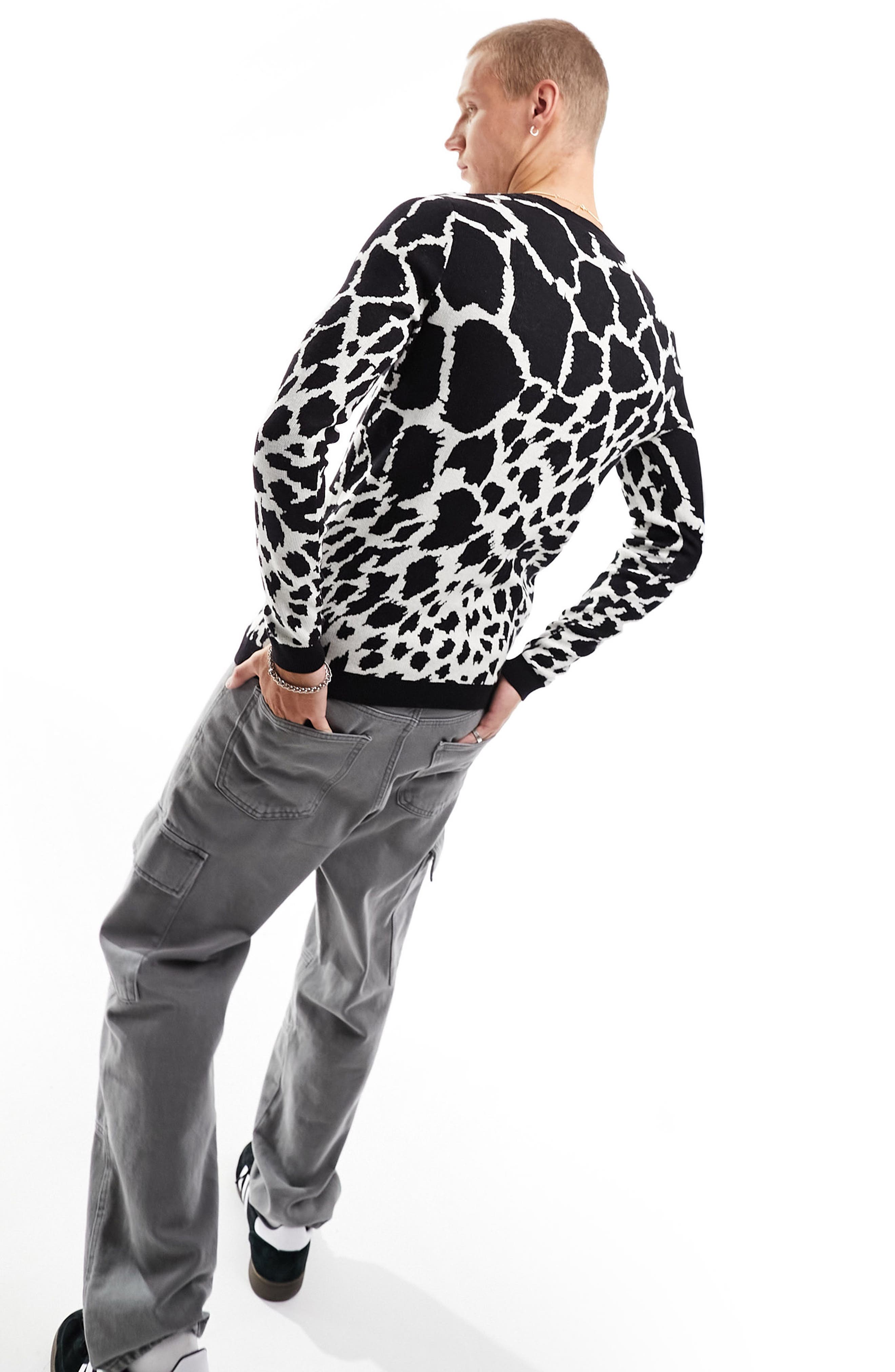 ASOS DESIGN Muscle Fit Cotton Sweater (Men) | Nordstromrack
