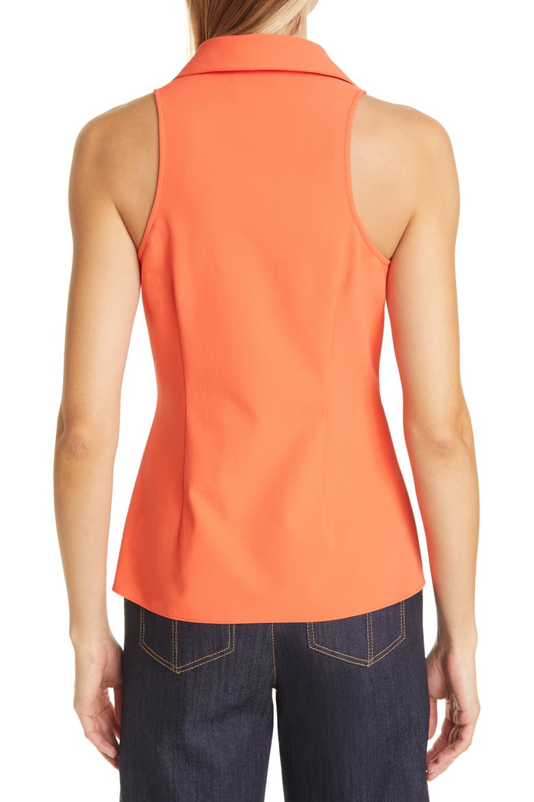 McKenna Sleeveless Blouse, Alternate, color, FIRE CORAL