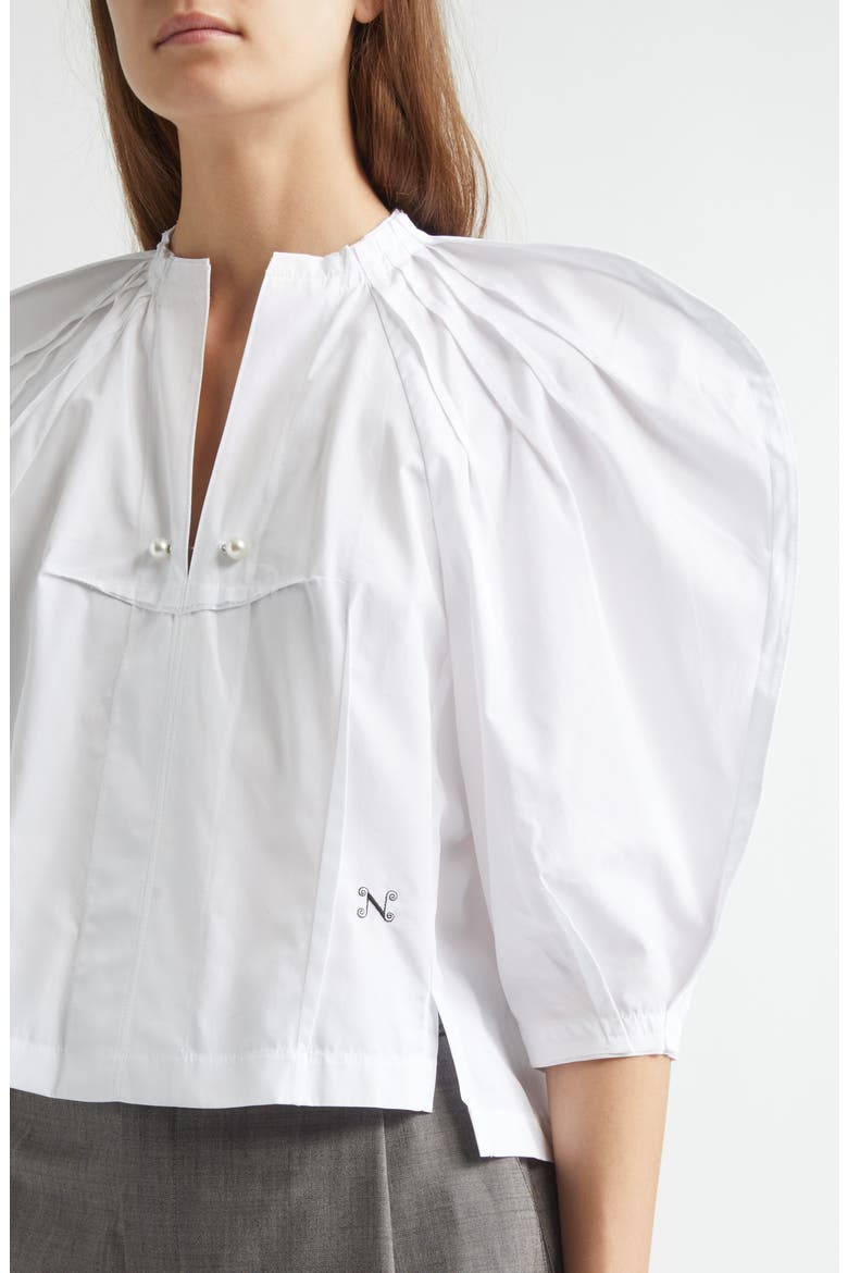 Odalique Cotton Poplin Top, Alternate, color, KAIMAK