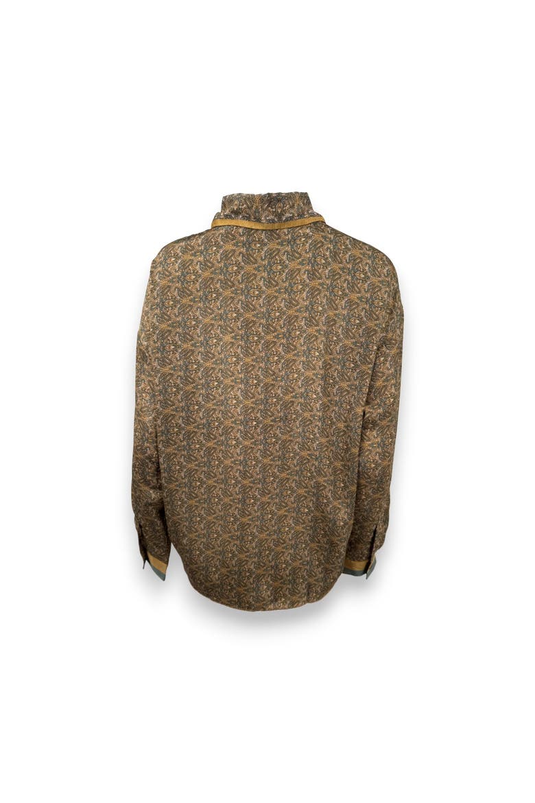 Paisley Motif Long Sleeve Shirt, Alternate, color, Mustard
