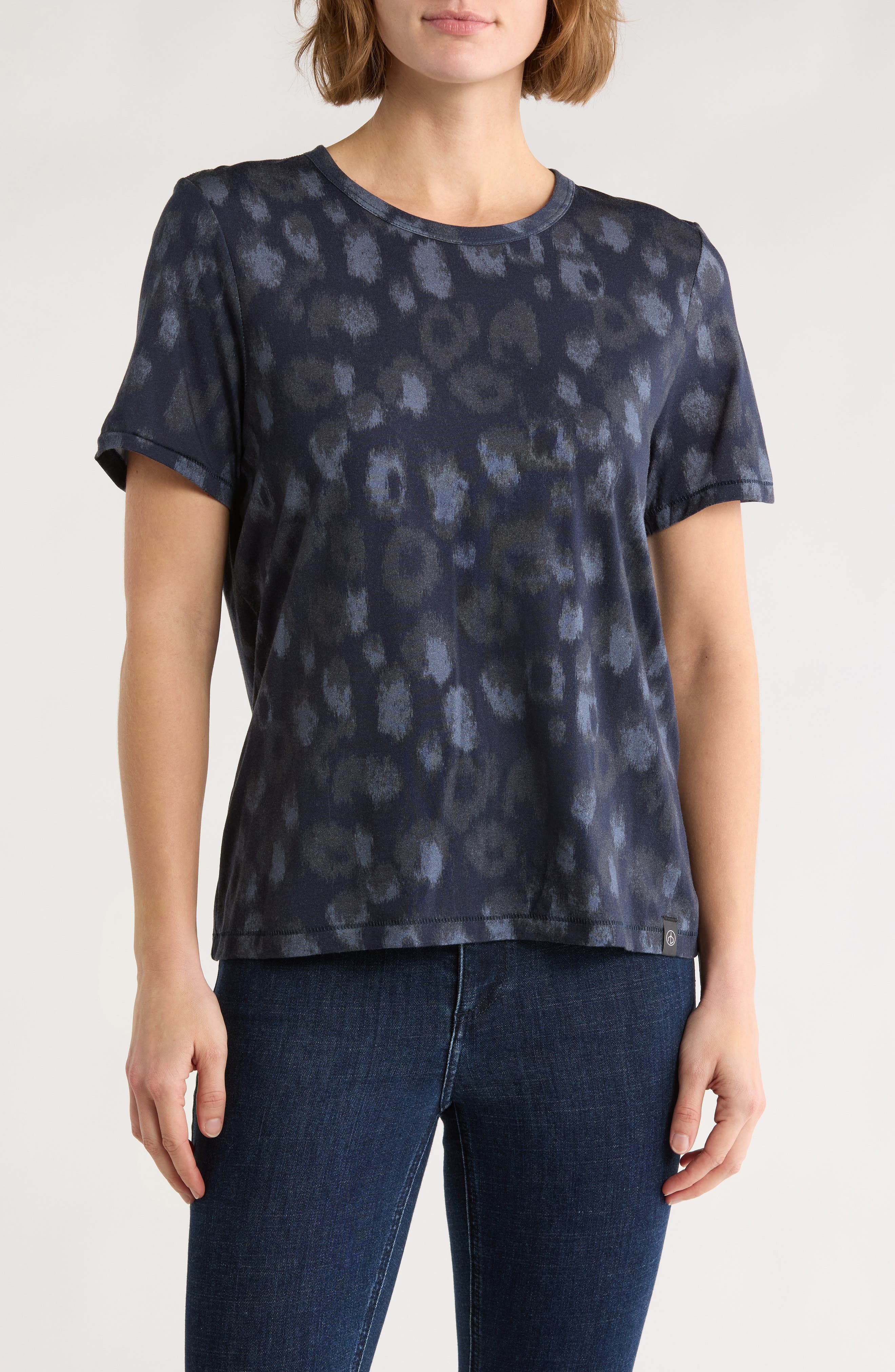 rag & bone Leopard Print Jersey T-Shirt