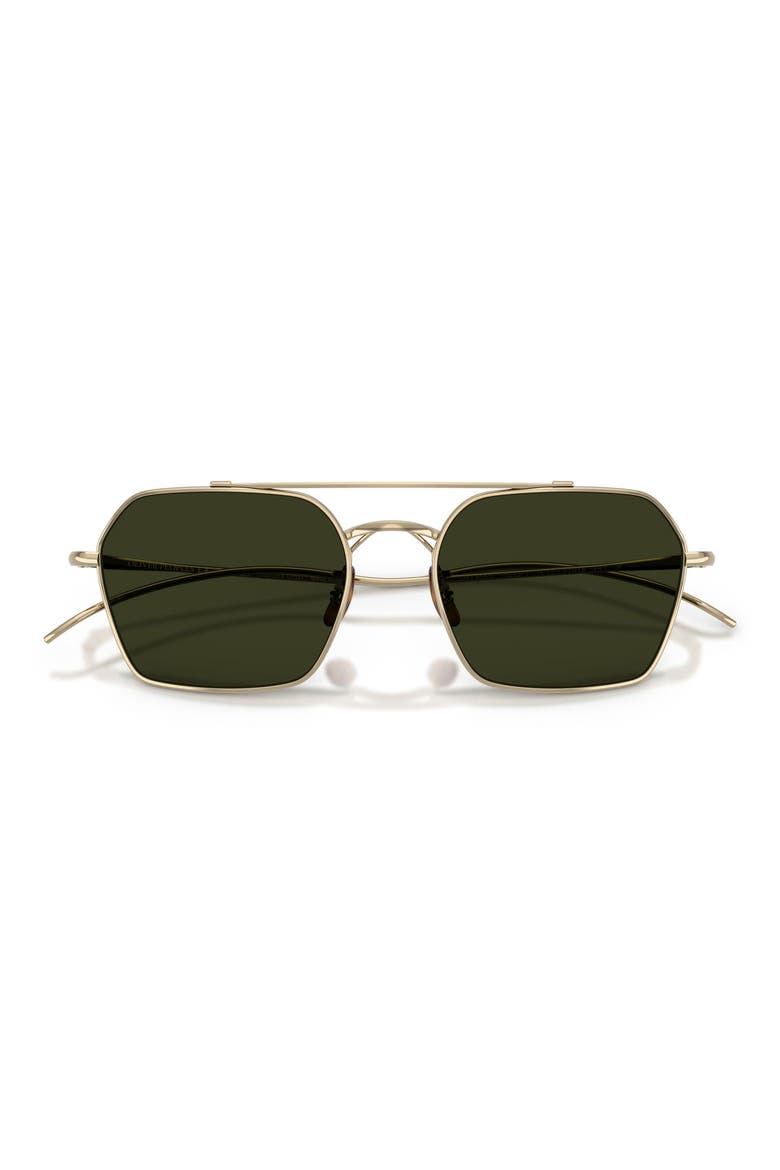 TK-15 53mm Polarized Geometric Sunglasses, Alternate, color, GOLD / POLAR